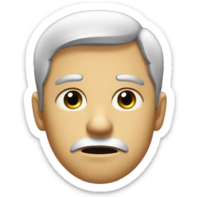 Sad man with tear in eye sticker