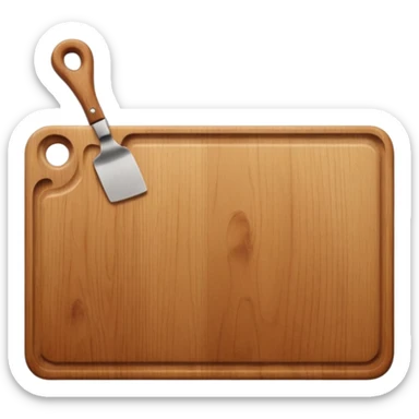 wooden cutting board plain with no face sticker