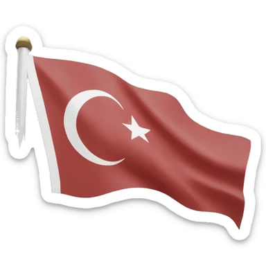 the flag of the country Turkey but the color is light blue sticker