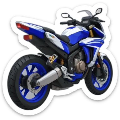 Moto yamaha pixel art sticker