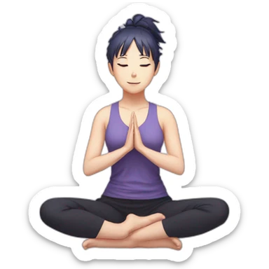 Cute hinata yoga sticker