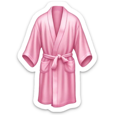 Light pink silk slippers and robe sticker