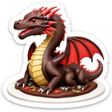 Game of thrones drogon cake sticker