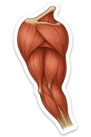 tricipite visto anatomicamente  sticker