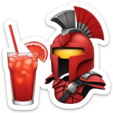 Red Spartans with a coktails sticker