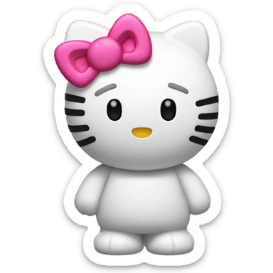 3d hello kitty sticker