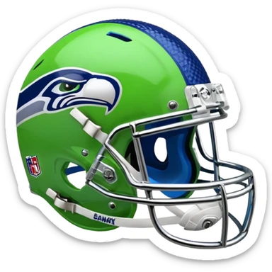 NFL Seahawks helmut with bling neon sticker