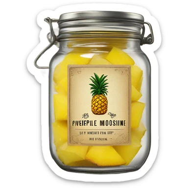 Pineapple moonshine sticker