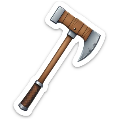 AXE IN THE STYLE OF THE MINECRAFT GAME sticker