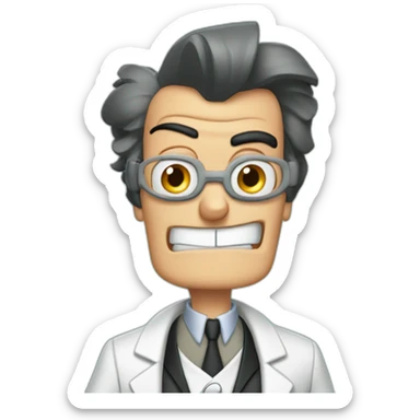 dr doofenshmirtz from phineas and ferb sticker