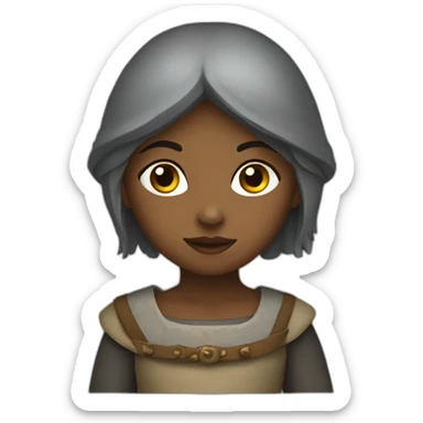 medieval girl sticker