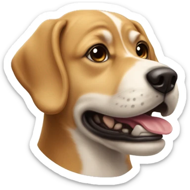 chien qui sort la langue sticker