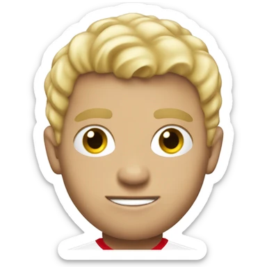 Evil Liverpool fan boy with blonde hair sticker