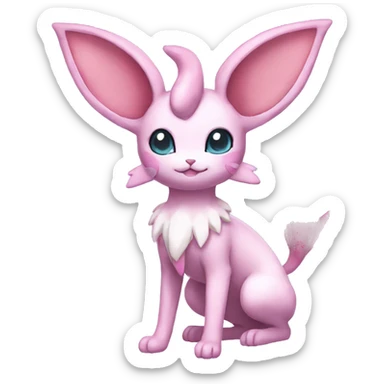 Kawaii Sylveon-Espeon-Pokémon full body sticker
