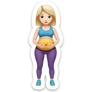 femme belly stuffing legging sticker