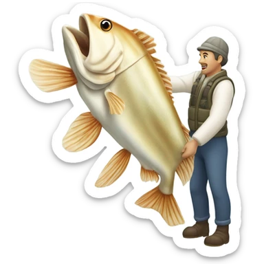 Codfish being caught sticker