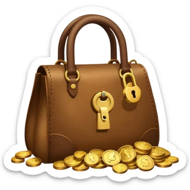 Rupee bag with a broken lock — Symbolizing Scams (Ponzi schemes) sticker