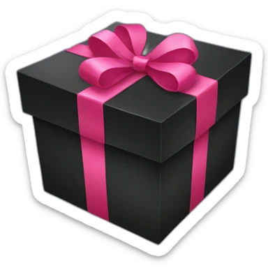 black gift box sticker