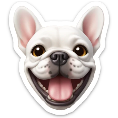 French bulldog smiling sticker
