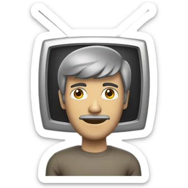 Titan tv man sticker