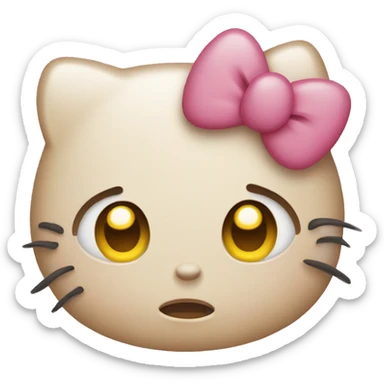 hello kitty crying face sticker