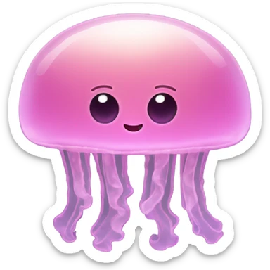 Baby pink moon jellyfish  sticker