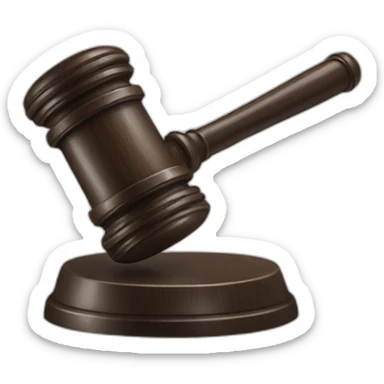 judge hammer sticker