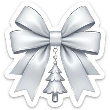 NOT A BOW A CHRISTMAS DECORATION THAT HAS BOWS ON IT AND IS WHITE AND AESTHETIC FROM PINTEREST sticker