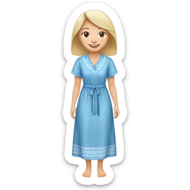 ligth woman housewife clothes full body  sticker