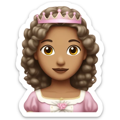 Princess with light pink ribbon sticker
