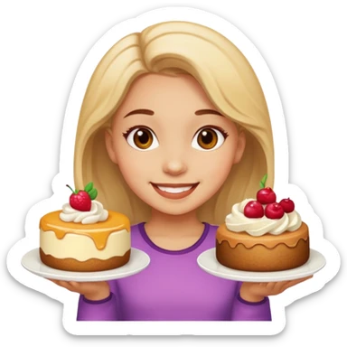 de una chica con postres sticker