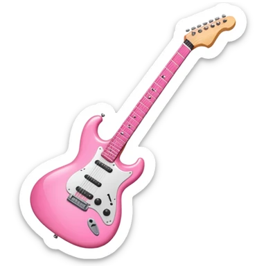  Guitar electric pink  sticker