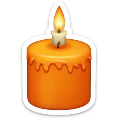 orange candle sticker