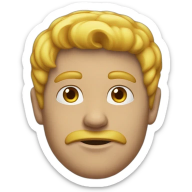 Mann-grauhaarig-without-bart sticker