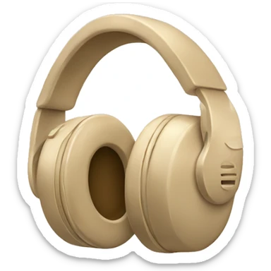 Beige headphones sticker