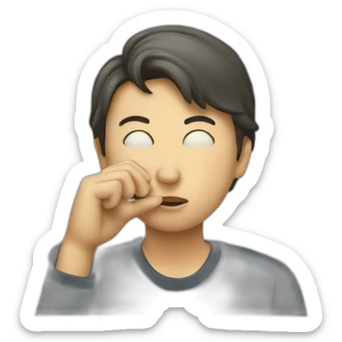 a-person-picking-their-nose sticker