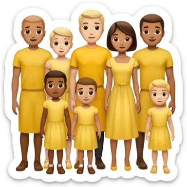 football team only mens  kids in yellow dress sticker