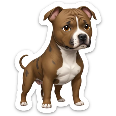 brindle staffordshire bull terrier sticker
