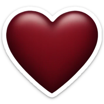 Dark red heart  sticker