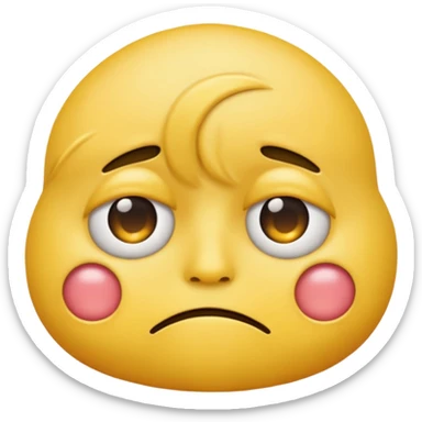 Emoji with eyebags sticker