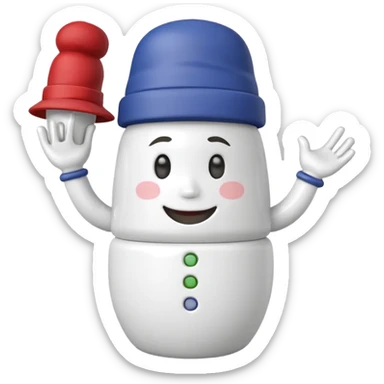 Salt shaker with a face natural has a 2 legs sticker