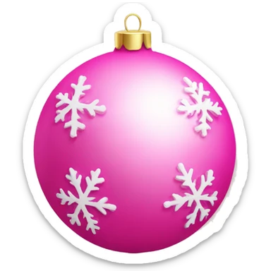 Christmas Tree Balls pink  sticker