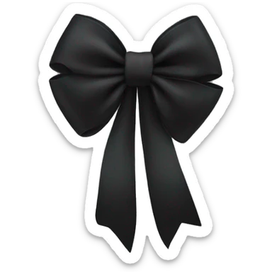 Black bow sticker