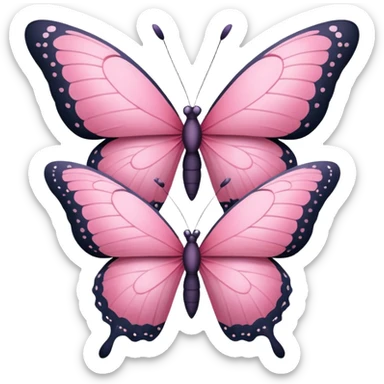 3 pink butterflies sticker