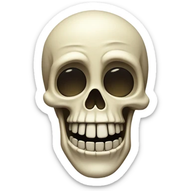 Crying laughing skeleton  sticker