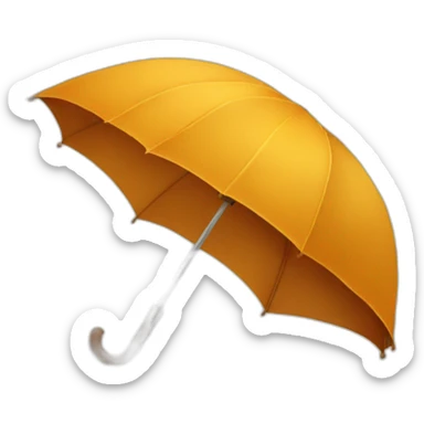 autumn leaf with an umbrella sticker
