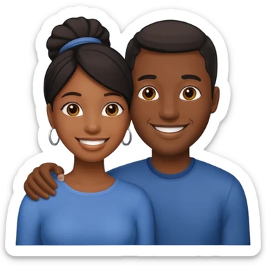 Ebony couple sticker