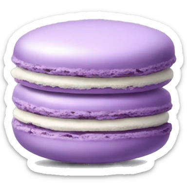 Realistic lilac macaroon sticker