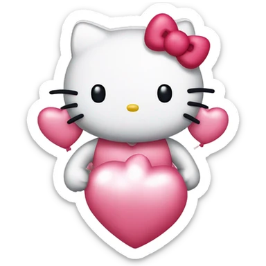hello kitty avec des cœurs  sticker