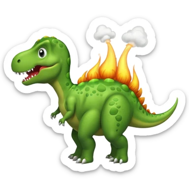 Dino farting from his butt sticker